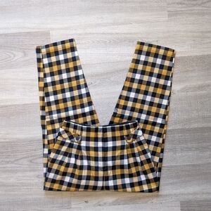 topshop plaid pleated trousers